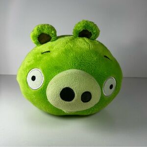 RARE Angry Birds Green Pig Plush 8" Stuffed Animal Toy Factory Bad Piggies